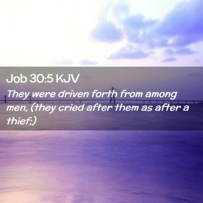 Job 30:5 KJV Free Bible Images