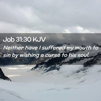 Job 31:30 KJV Free Bible Images