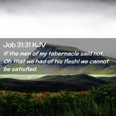 Job 31:31 KJV Free Bible Images