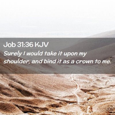 Job 31:36 KJV Free Bible Images