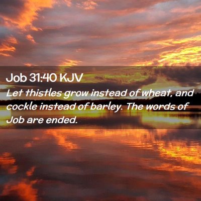 Job 31:40 KJV Free Bible Images