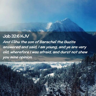 Job 32:6 KJV Free Bible Images