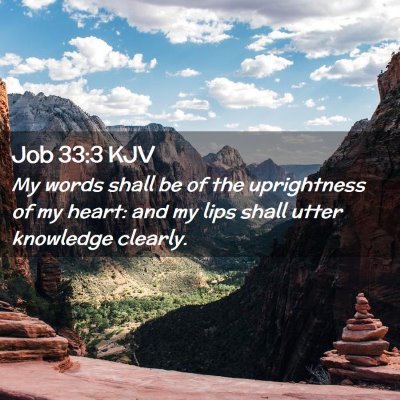 Job 33:3 KJV Free Bible Images