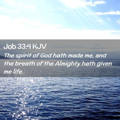 Job 33:4 KJV Free Bible Images