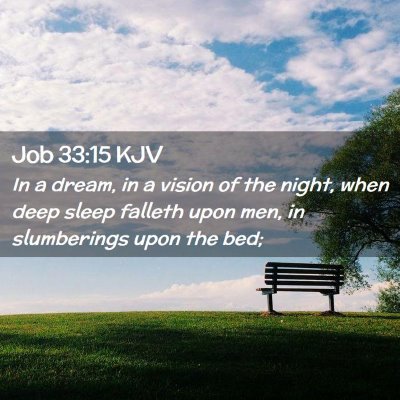 Job 33:15 KJV Free Bible Images