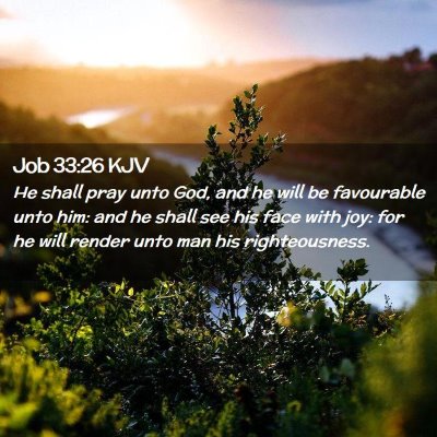 Job 33:26 KJV Free Bible Images