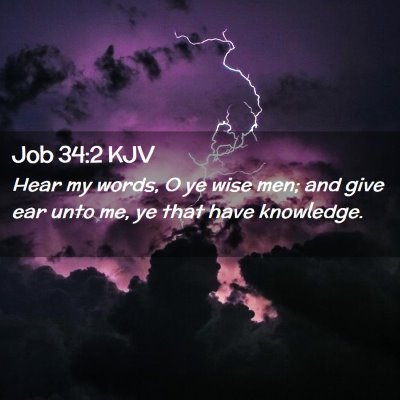 Job 34:2 KJV Free Bible Images