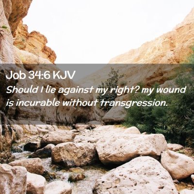 Job 34:6 KJV Free Bible Images