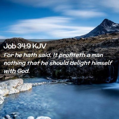 Job 34:9 KJV Free Bible Images