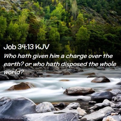 Job 34:13 KJV Free Bible Images