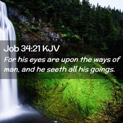 Job 34:21 KJV Free Bible Images