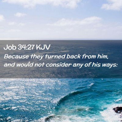 Job 34:27 KJV Free Bible Images