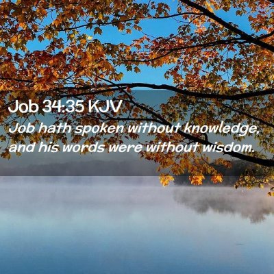 Job 34:35 KJV Free Bible Images