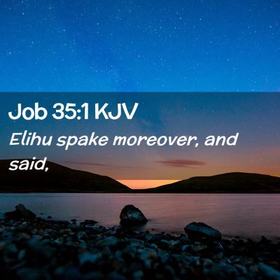 Job 35:1 KJV Free Bible Images