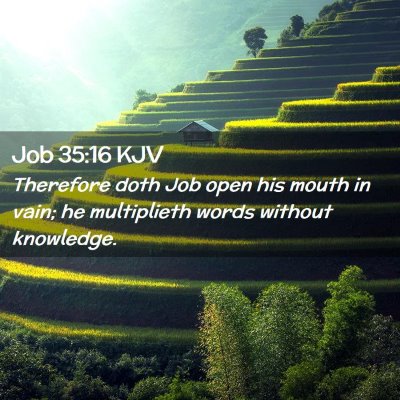 Job 35:16 KJV Free Bible Images