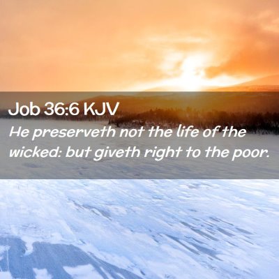 Job 36:6 KJV Free Bible Images