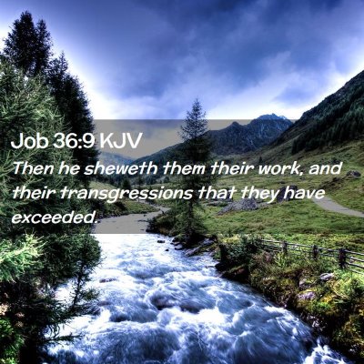 Job 36:9 KJV Free Bible Images