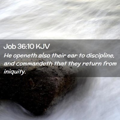 Job 36:10 KJV Free Bible Images