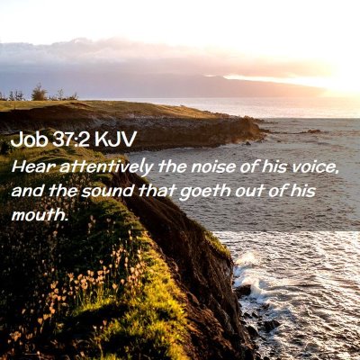 Job 37:2 KJV Free Bible Images