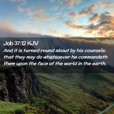 Job 37:12 KJV Free Bible Images