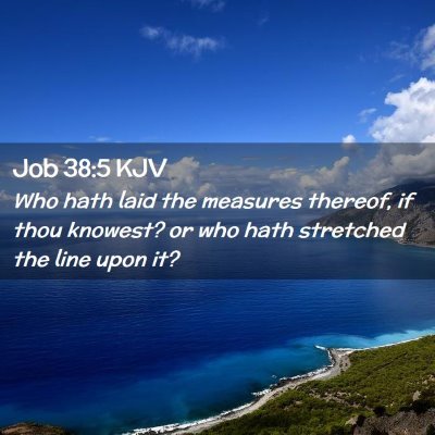 Job 38:5 KJV Free Bible Images