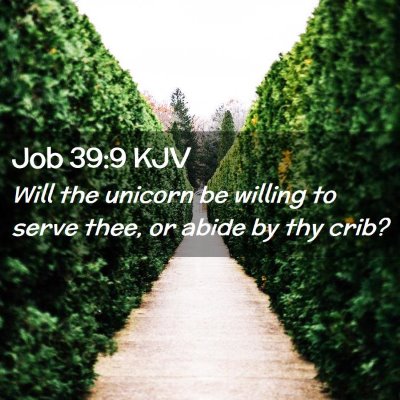 Job 39:9 KJV Free Bible Images