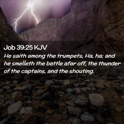 Job 39:25 KJV Free Bible Images