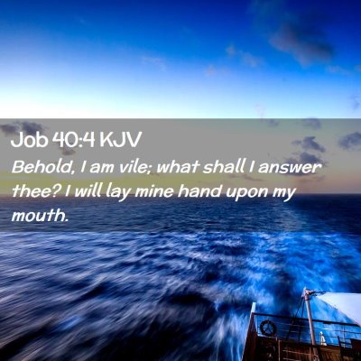 Job 40:4 KJV Free Bible Images