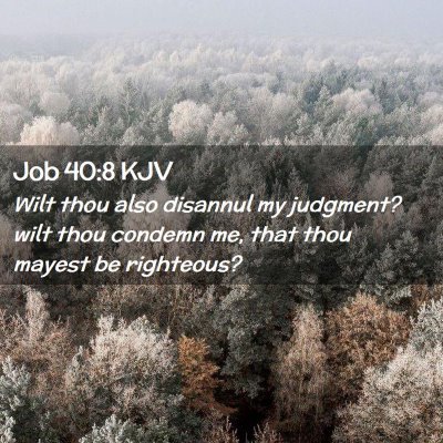 Job 40:8 KJV Free Bible Images