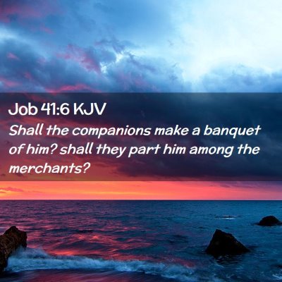 Job 41:6 KJV Free Bible Images