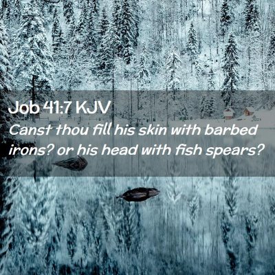 Job 41:7 KJV Free Bible Images