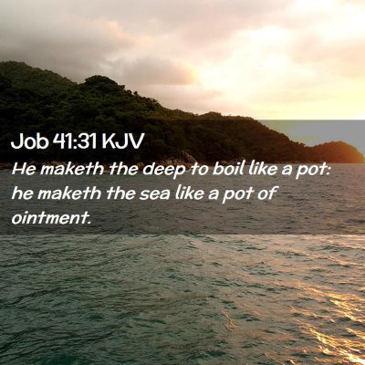 Job 41:31 KJV Free Bible Images