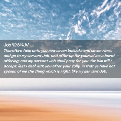 Job 42:8 KJV Free Bible Images