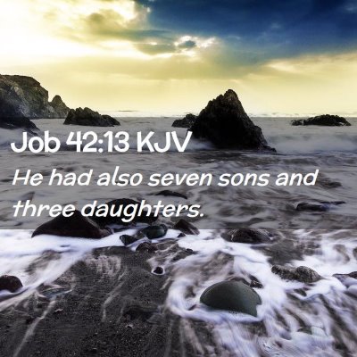 Job 42:13 KJV Free Bible Images