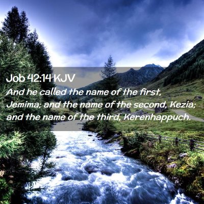 Job 42:14 KJV Free Bible Images