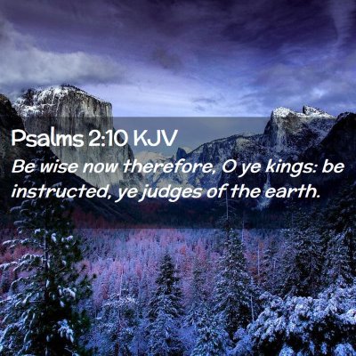 Psalms 2:10 KJV Free Bible Images