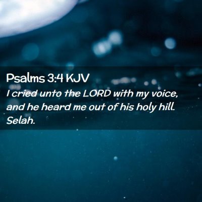 Psalms 3:4 KJV Free Bible Images