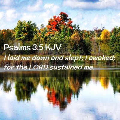 Psalms 3:5 KJV Free Bible Images