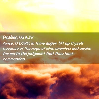 Psalms 7:6 KJV Free Bible Images