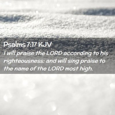 Psalms 7:17 KJV Free Bible Images