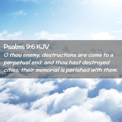 Psalms 9:6 KJV Free Bible Images