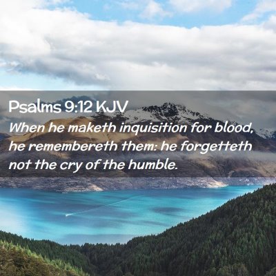 Psalms 9:12 KJV Free Bible Images