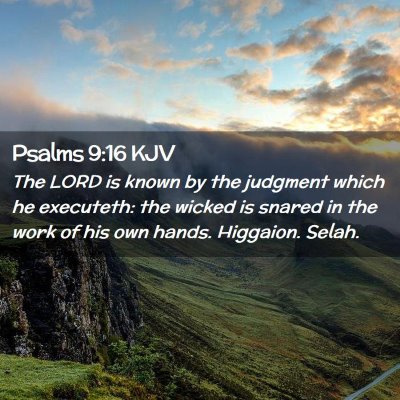 Psalms 9:16 KJV Free Bible Images