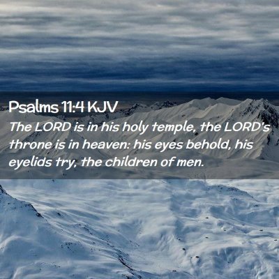 Psalms 11:4 KJV Free Bible Images