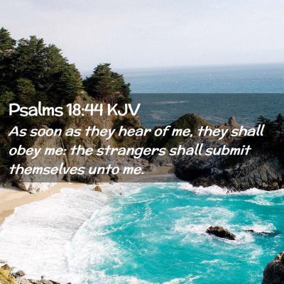 Psalms 18:44 KJV Free Bible Images