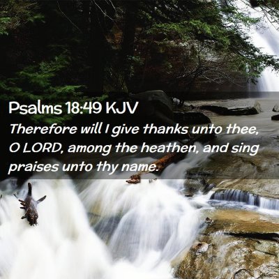 Psalms 18:49 KJV Free Bible Images