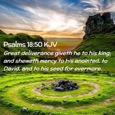 Psalms 18:50 KJV Free Bible Images