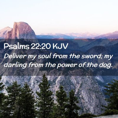 Psalms 22:20 KJV Free Bible Images