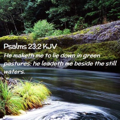 Psalms 23:2 KJV Free Bible Images