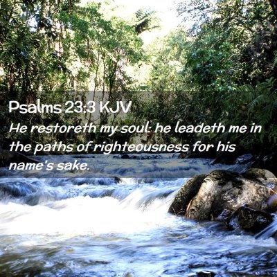 Psalms 23:3 KJV Free Bible Images